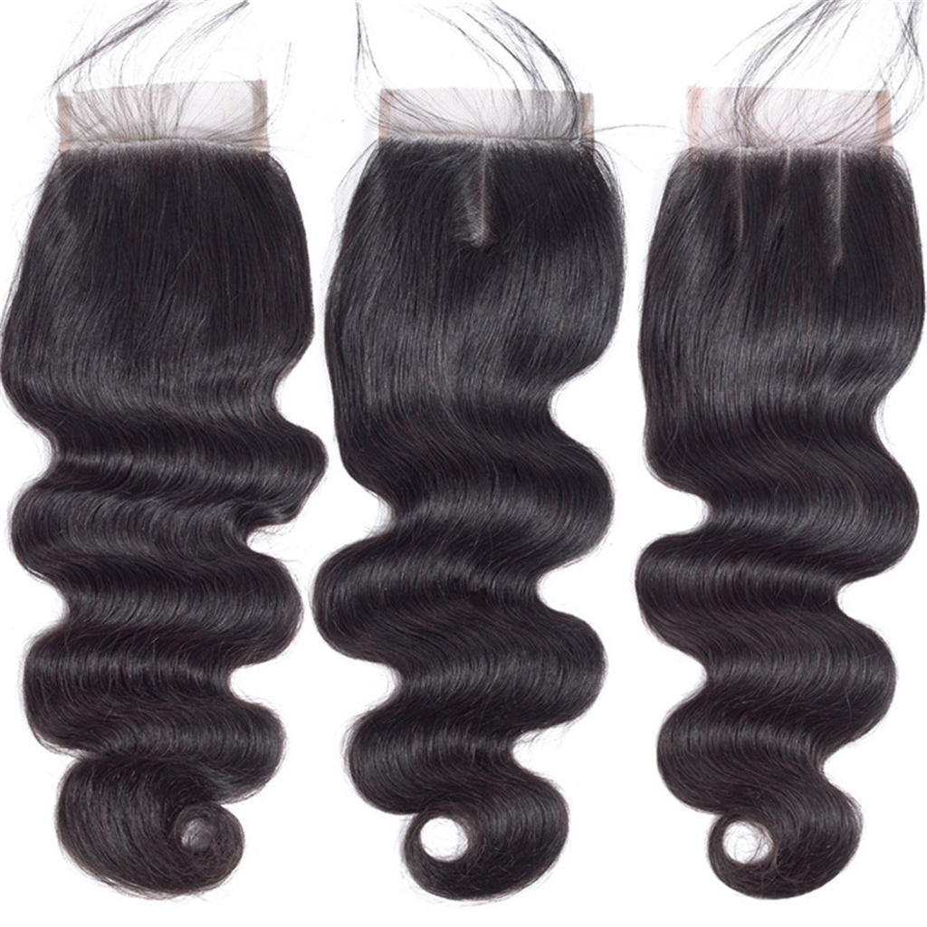 9A Body Wave Virgin Hair 3 Bundles with Closure Natural Color Brazilian Hair - Image 5