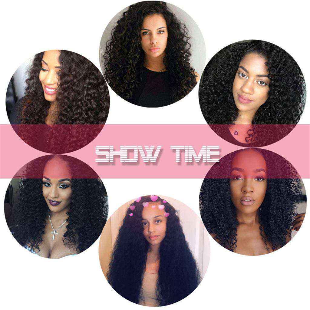 Afro Kinky Curly Hair 3 Bundles 10A Brazilian Human Hair Natural Color - Image 2