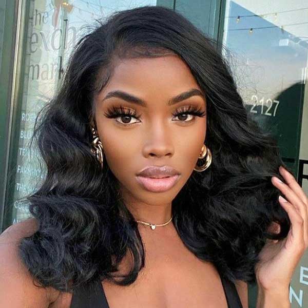 Side Part Bob Wig Body Wave Customized 13x4 Lace Front Wig 10A Human Hair - Image 2