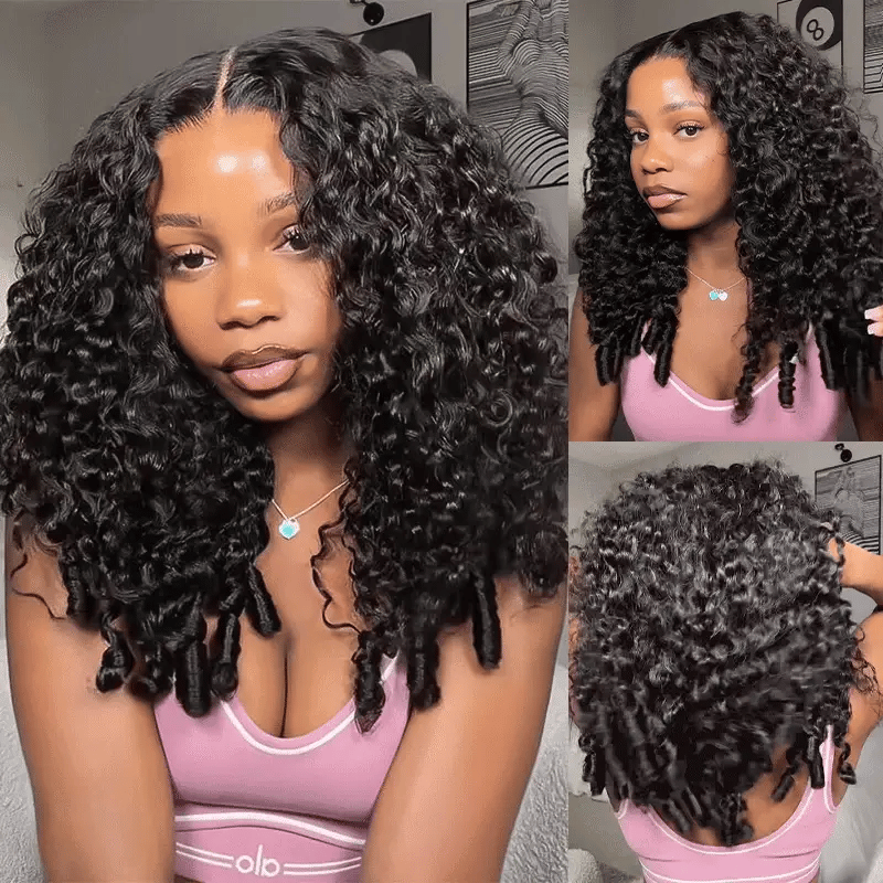 Burmese Curl 13x4 Lace Pull Go Wig Glueless Adjustable Cap Easy for Beginners Full Volume & Natural Edges - Image 3
