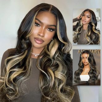Butterscotch Blonde Highlights Body Wave 6x4.5 Lace Pre Everything Wig Put-On and Go Glueless Human Hair Wigs