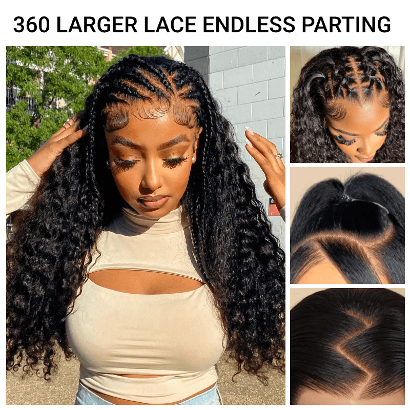 Deep Wave Invisi Strap Snug Fit 360 Transparent Lace Frontal BleachedKnots Pre Cut Lace Wig - Image 17