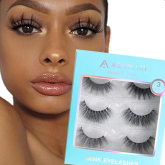 Ashimary Real Mink Lashes 3D luxurious Eyelashes 3 Pairs