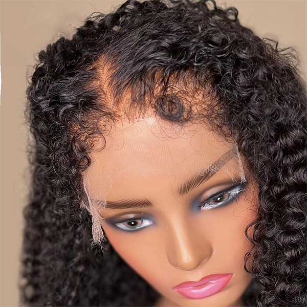 Ashimary 4C Kinky Edges Hairline HD Lace Front Deep Wave Wigs - Image 4