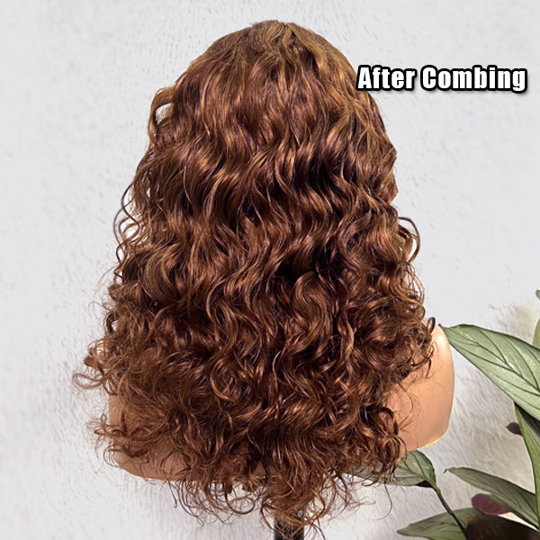 Egg Roll Bob Curly Highlight 5x5 13x4 Transparent Lace Frontal Wigs Human Hair - Image 4