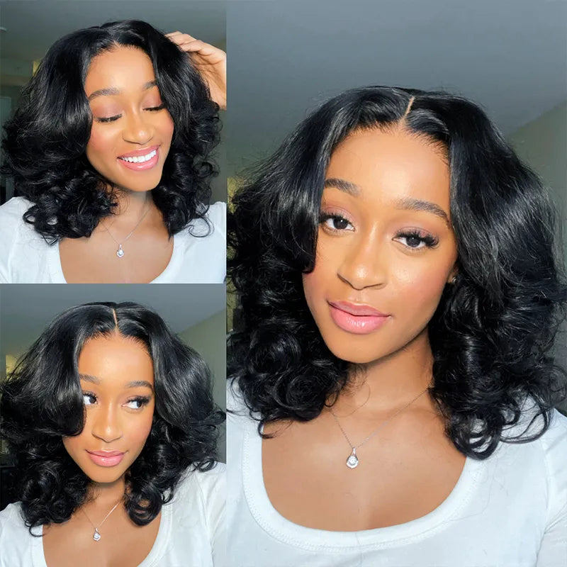 Glam Curls Bob Wig Pull Go 6x4.5 Lace Full-Volume Glueless Body Wave Short Wig for Black Women - Image 2