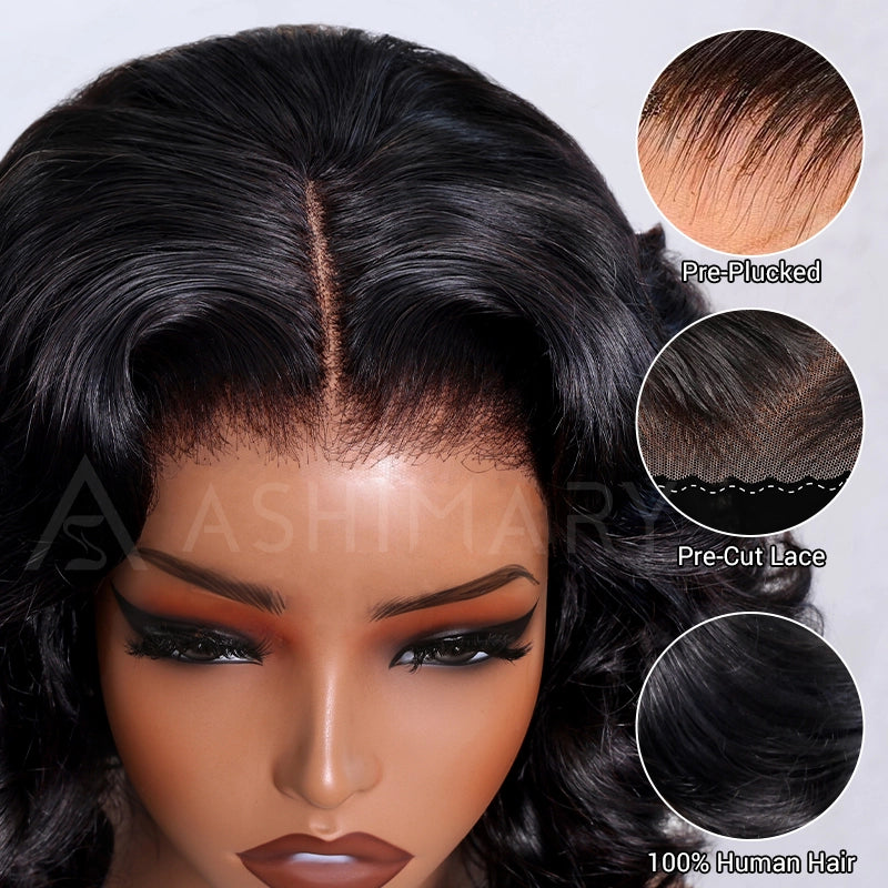 Glam Curls Bob Wig Pull Go 6x4.5 Lace Full-Volume Glueless Body Wave Short Wig for Black Women - Image 3