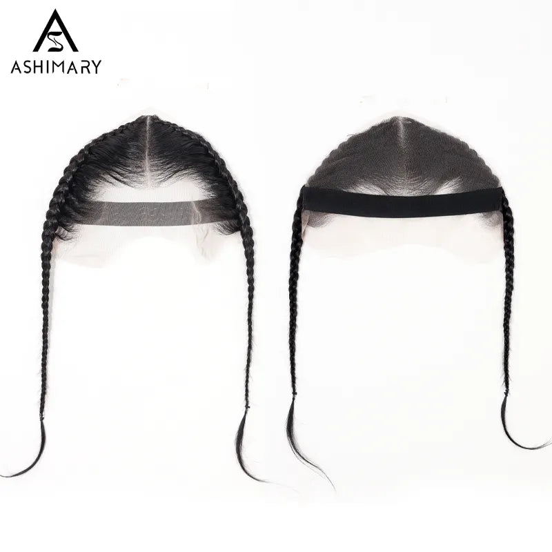 Glueless Gele Style 13x4 Lace Frontal Pre-Plucked & Pre-Braid Natural Hairline Turban Frontal Tiny Knots Human Hair - Image 10