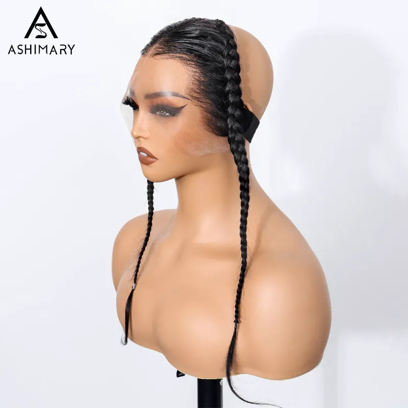 Glueless Gele Style 13x4 Lace Frontal Pre-Plucked & Pre-Braid Natural Hairline Turban Frontal Tiny Knots Human Hair - Image 8