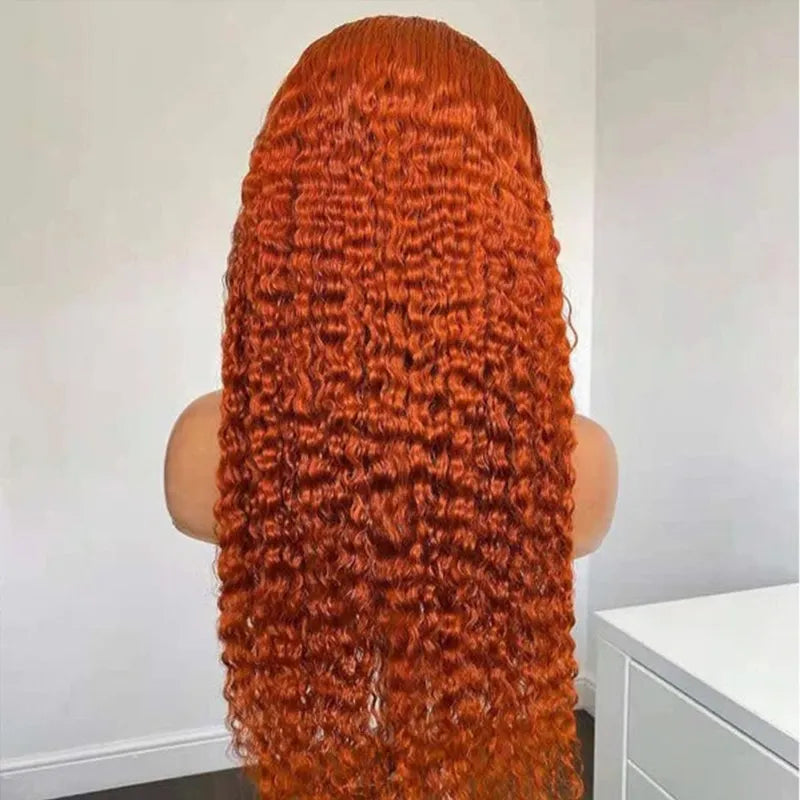 Deep Wave 13*4 13*6 Curly Ginger Color Wig Lace Wigs 180% 250% Density Lace Front Wigs Ashimary Hair - Image 3