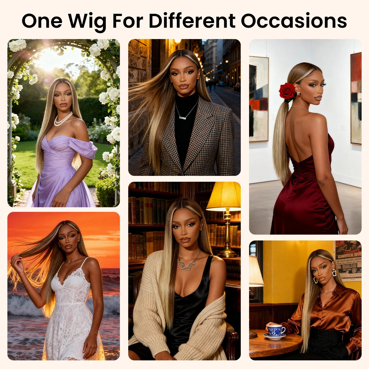 Highlight Blonde Ombre Straight Wig 6x4.5 Transparent Glueless Lace Beginner Friendly Ready To Go Wig - Image 7