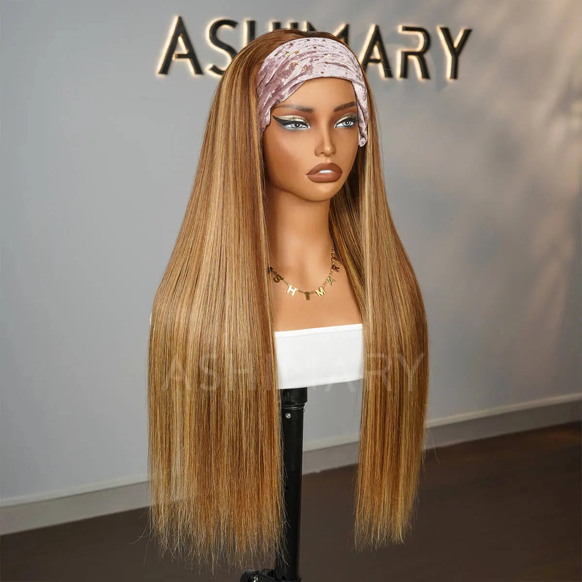 Highlight Piano Color Headband Glueless Wig 180% Brazilian Human Hair Luxurious Customization - Image 10