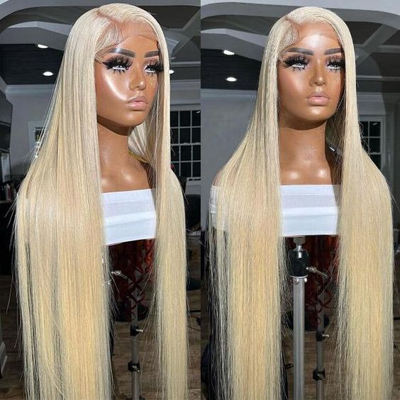 Invisible HD Lace 613 Blonde 13x4 Lace Front Straight Human Hair Wig Pre-plucked - Image 2