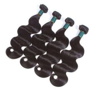 4 Bundles 10A Body Wave Brazilian Human Hair Bundles Natural Color