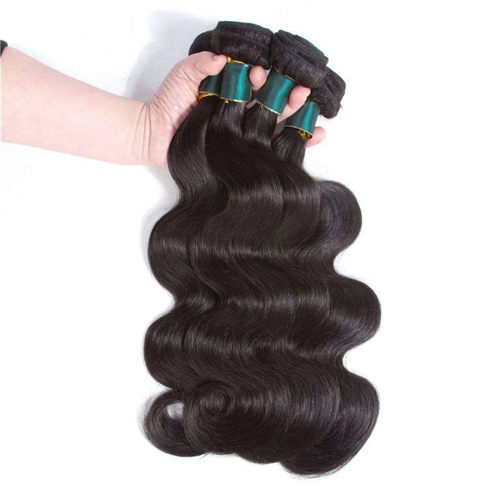 9A Brazilian Body Wave Hair 4 Bundles With Lace Frontal Human Hair - Image 2
