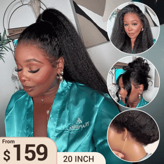 Glueless Newborn Hairline Invisi Strap 360 Skin Lace Frontal Kinky Straight Wig Pre-Everything Natural Look Human Hair Wig