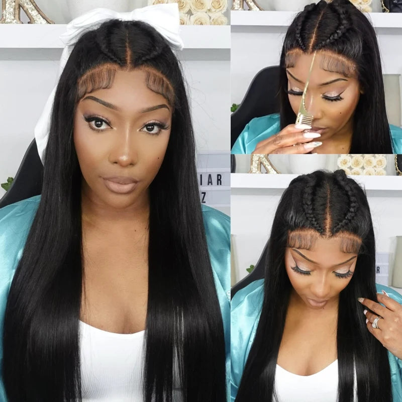 Braid In Advance Baby Hair Glueless 10x6 Lace Frontal Put On & Go Pre Everything Human Hair Wig - Image 4