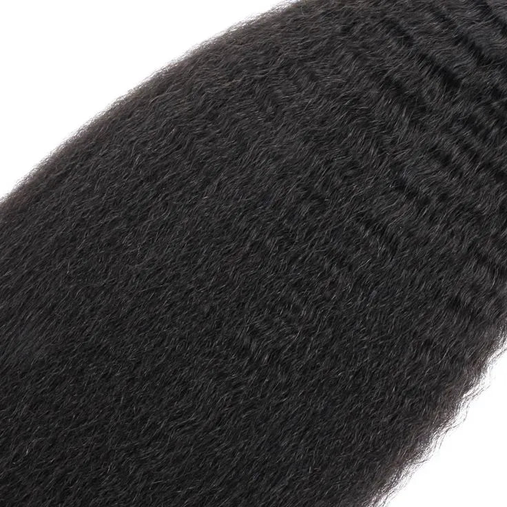 Ashimary Kinky Straight Bulk Human Hair For Knotless Braiding 3pcs/pack Natural Black - Image 6