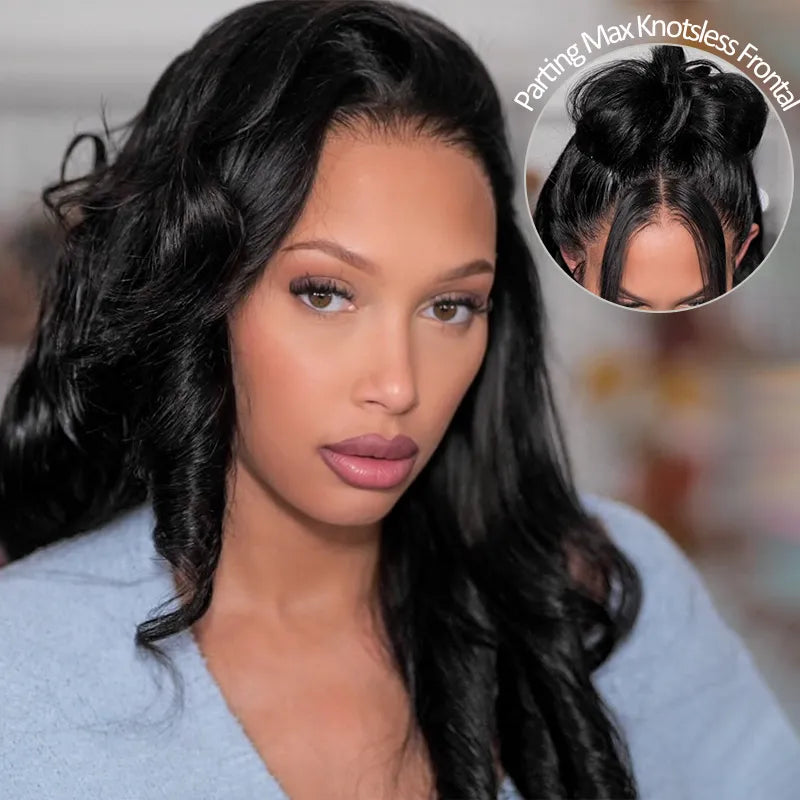 Pull Go 13x6 Full Glueless Wig Transparent Lace Front Wigs Body Wave Natural Black Ashimary Hair - Image 3