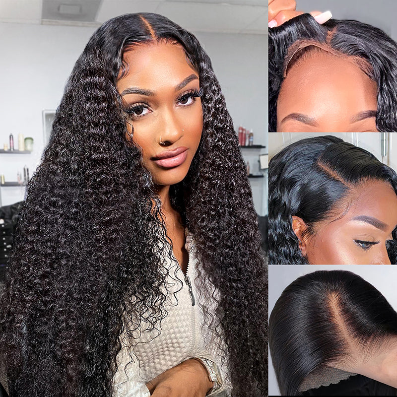 Air Wig| Ashimary Pre-Cut Undetectable Lace Wear Go Glueless Jerry Curly Throw on & Go Wig Pre Bleach Knots & Plucked Hairline - Image 2