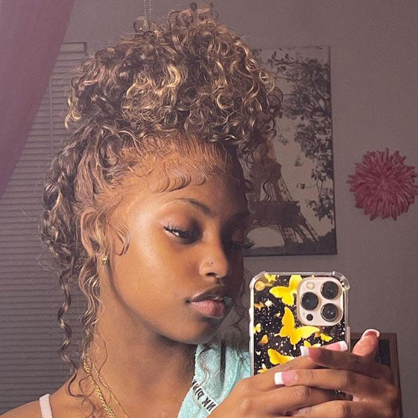 Pre Plucked Highlight Glueless 360 Transparent Lace Frontal Wigs 100% Human Hair - Image 2