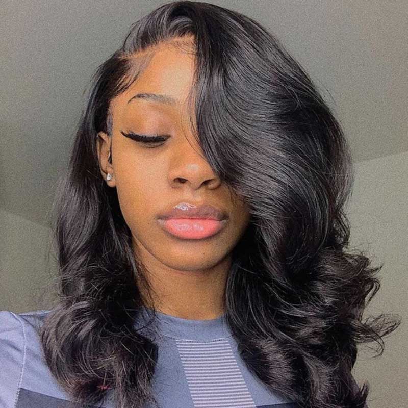 Side Part Bob Wig Body Wave Customized 13x4 Lace Front Wig 10A Human Hair - Image 4