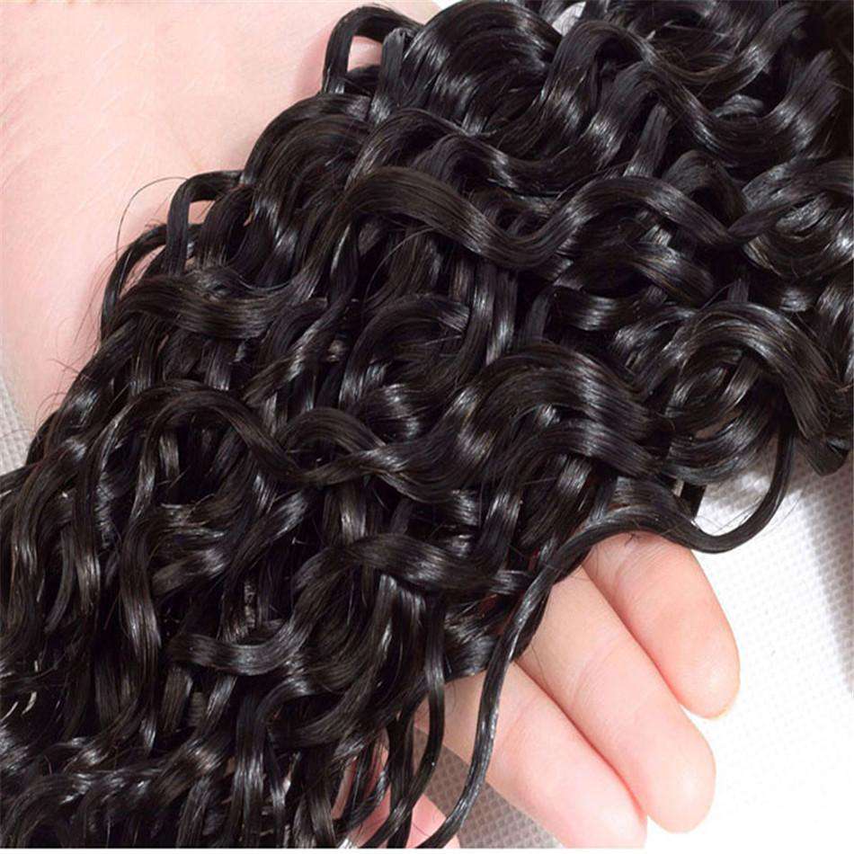 Water Wave Hair 4x4Inchs Lace Closure Natural Color 100% Human Hair - Image 6