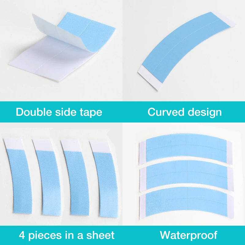 20 Pcs Ashimary Toupee Tape Strips Blue Double Sided Waterproof - Image 4