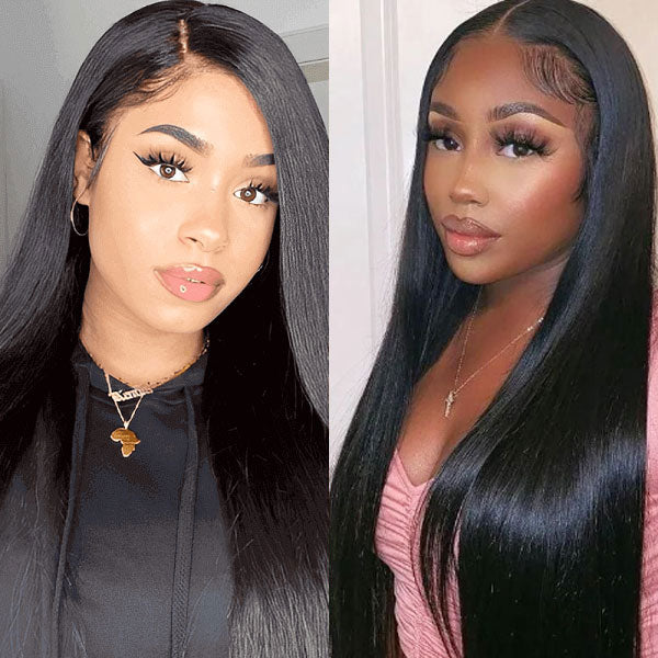 Beginner Friendly|Glueless Pre-cut Lace Wear & Go 13x4 HD Straight Ready to Wear Wig with Pre Plucked Hairline & Bleached Knots - Image 5