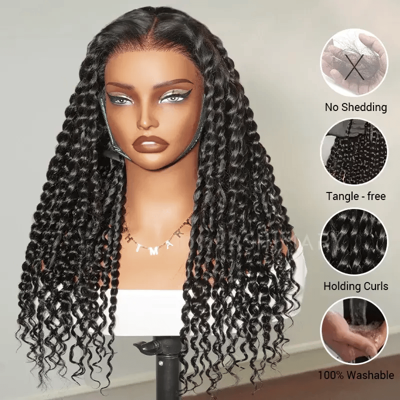 Two Strands Twists 360 Lace Frontal with Invisi Strap Pre-Braid Glueless Human Hair Wigs - Image 5