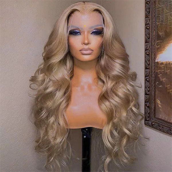 Ashimary Ash Blonde Color Body Wave Lace Frontal Wigs Online For Sale - Image 7