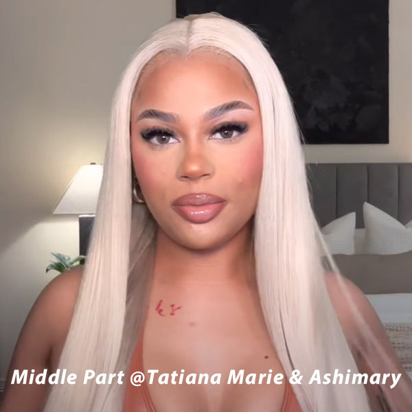 Ashimary Ash Blonde Straight Hair Lace Frontal Wigs Online For Sale - Image 9