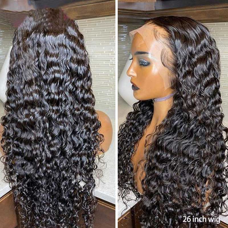 13x4 Transparent HD lace Front Wigs Deep Wave Human Hair 180% 250% Density Ashimary - Image 12