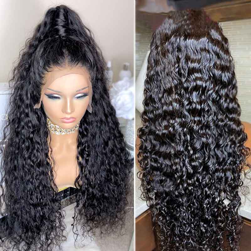 BOGO 13x6 Water Wave Lace Front Wig Ashimary Human Hair M Cap - Image 2
