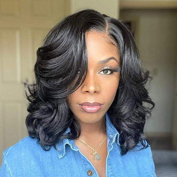 Pre-Styled Body Wave Short Bob Wig Transparent Lace Wigs - Image 11