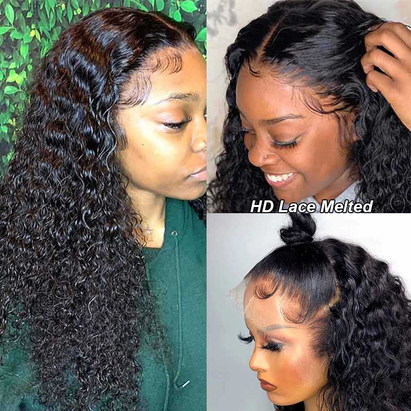 13x4 Transparent HD lace Front Wigs Deep Wave Human Hair 180% 250% Density Ashimary - Image 13