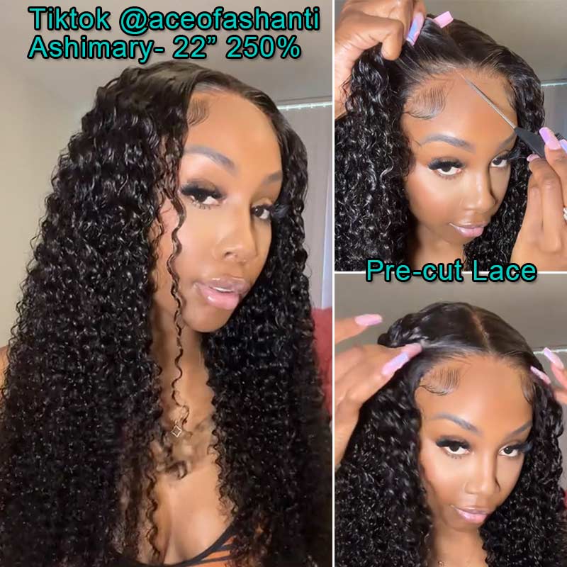 Beginner Friendly Ready to Wear Pre Cut Lace Super Natural Kinky Curly Wear Go Wig with Pre-bleached Knots & Plucked Hairline - Image 3
