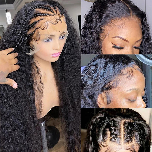 13x4 Transparent HD lace Front Wigs Deep Wave Human Hair 180% 250% Density Ashimary - Image 5