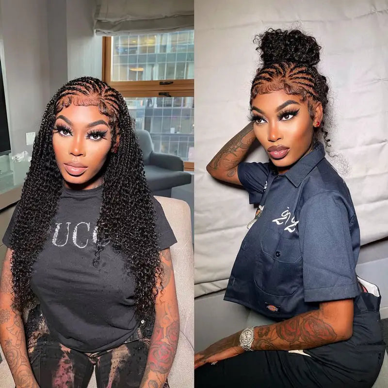 360 Lace Front KinkyCurly Human Hair Wig For Women