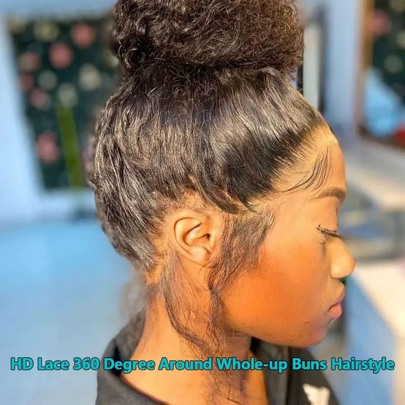 360 Lace Front KinkyCurly Human Hair Wig For Women - Image 2