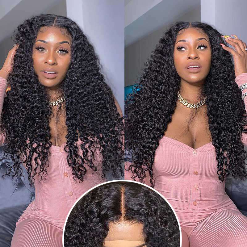 Ashimary Jerry Curly Glueless 5x5 HD Transparent Closure Wig Brazilian Human Hair Natural Color - Image 4