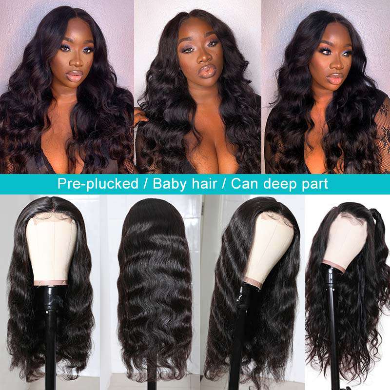 Glueless HD Crystal 5x5 Closure Body Wave Wig 100% Human Hair - Image 7
