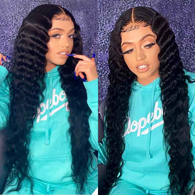 Ashimary Glueless Wigs with Natural Hairline Loose Deep Wave 4*4 Lace Closure Wig Brazilian Virgin Hair - Image 2