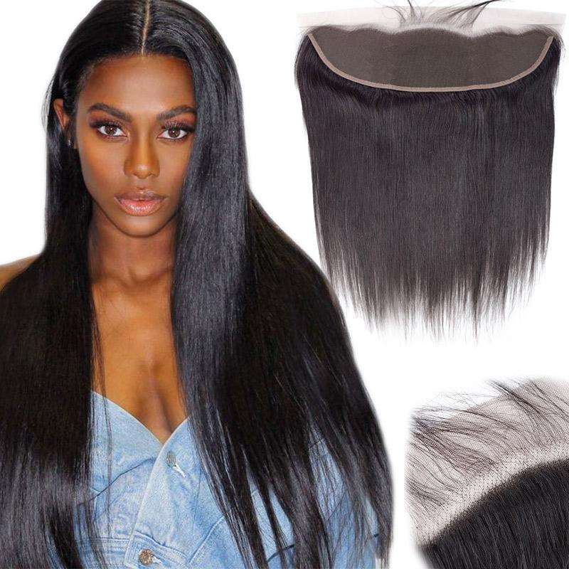 Straight Hair Lace Frontal 13x4Inchs 100% Human Hair Unprocessed