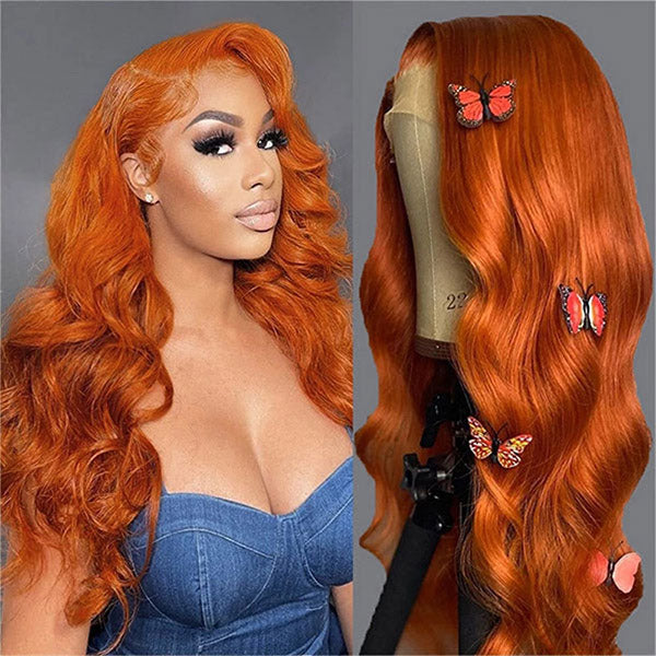 Ginger Color 13x4 13x6 Lace Wigs Body Wave 180% 250% Density Lace Front Wigs Ashimary Virgin Hair - Image 6