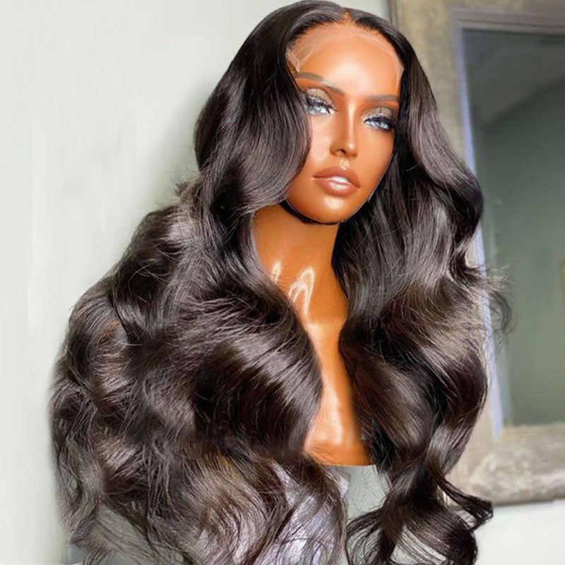 Glueless HD Crystal 5x5 Closure Body Wave Wig 100% Human Hair - Image 2
