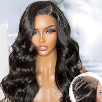 Air Wig| Ready To Go Body Wave HD Transparent Lace Human Hair Wig Easy on Easy off with Pre Plucked Hairline & Bleached Knots
