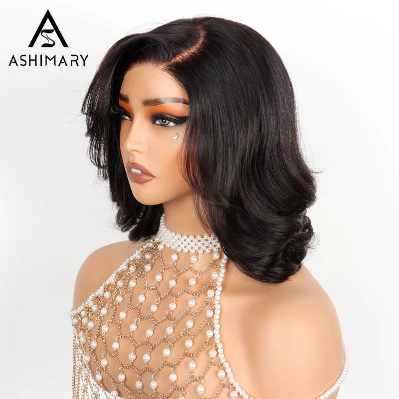 Low Maintenance Body Wave Wear & Go Pre-cut HD Lace Ready to Wear Bob Wig with Pre Plucked Hairline & Bleached Knots - Image 12