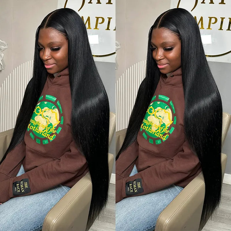 34-Inch 5x5 Bone Straight Transparent Lace Vietnamese Human Hair Wig for Black Women - Image 6