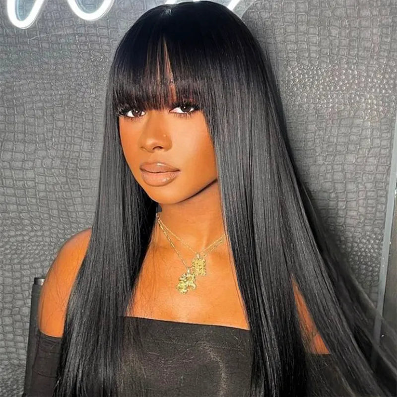 Pull Go 3x1 Lace Double Drawn Bob Wig True Scalp Bang Wig Bone Straight Silky Glueless High Density Human Hair - Image 2